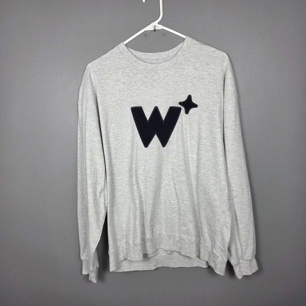 Wiz T Factor Men's M Crewneck Sweatshirt Gray Chenille Loop Logo Tech Company